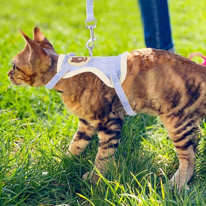 TIESOME Cat Harness and Leash Set, Adjustable Gradient Kitten Harness Escape - Image 6