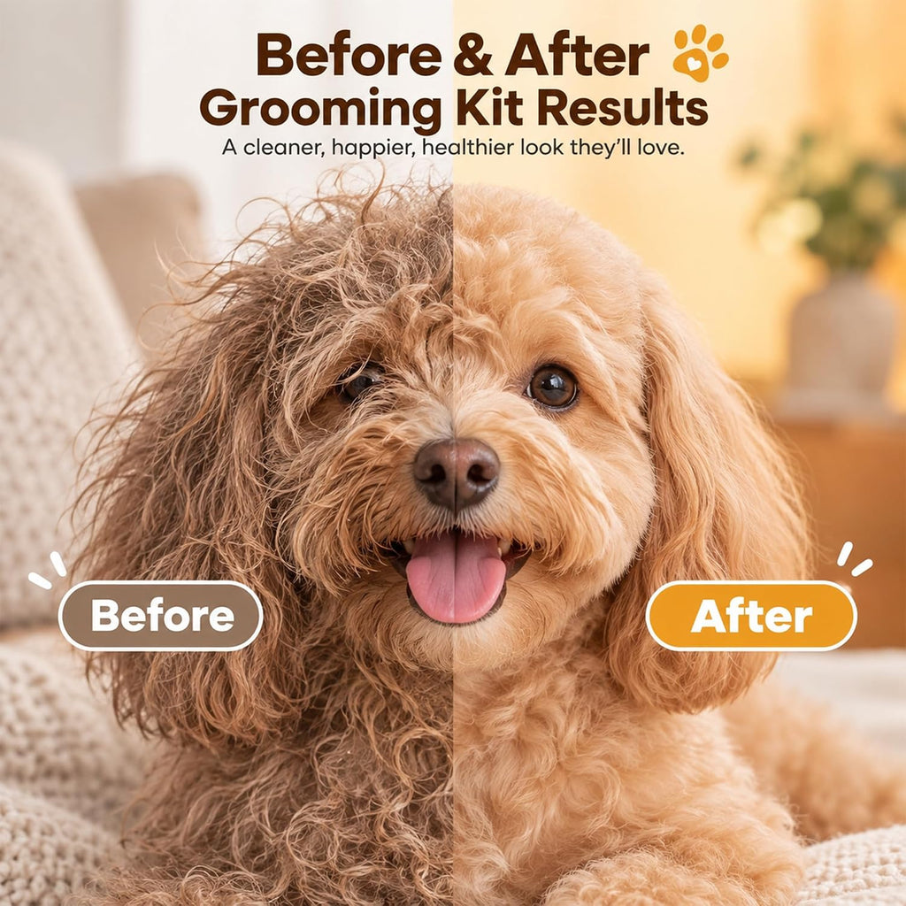 Pet Pro Grooming Tool Professional Dog Brush for Shedding and Double Sided Deshedding Dog Brush, Efficient Undercoat Rake for Dogs and Cats (A-Rake)