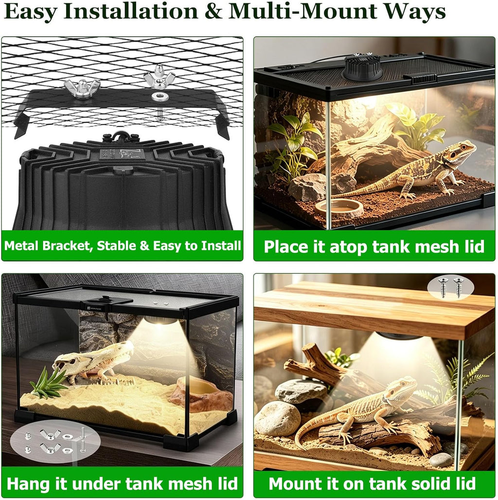 UVB Light for Reptiles Separate UVB & Daylight 10W HO UVB LED Lamp