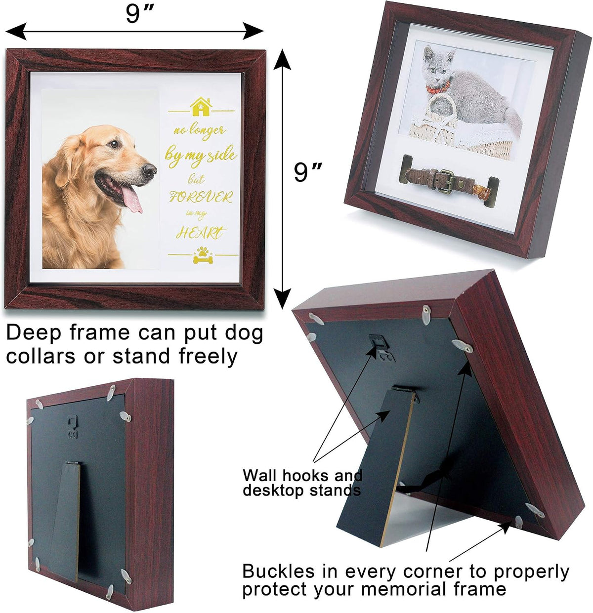 KCRasan Pet Memorial Picture Frame - Sentiment Frame for Loss of Dog Gifts