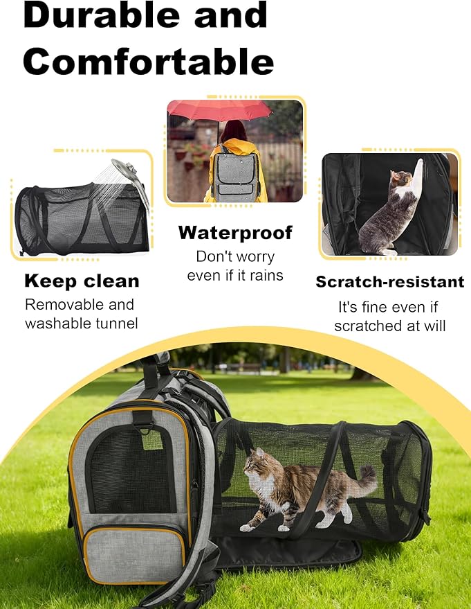 Expandable Cat Carriers for Cats and Small Dogs, Travel Bag - Image 3