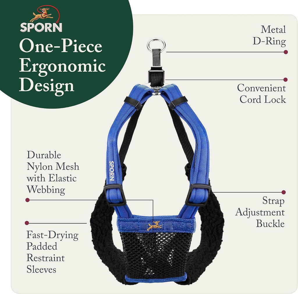 Sporn No Pull Dog Harness, Harness for Dogs, Small, Blue