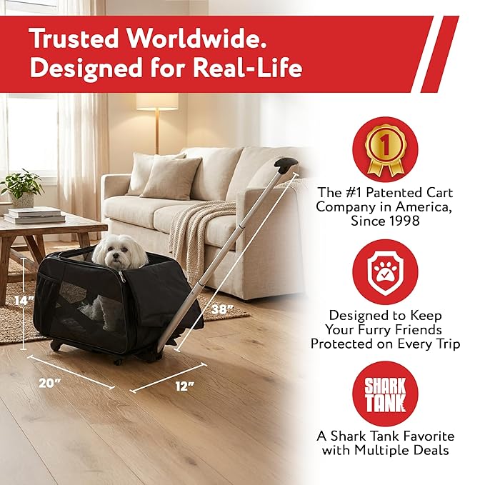 dbest products Rolling Pet Carrier - Image 2