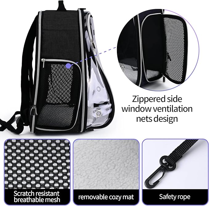 BAGLHER Cat Carrier Backpack Bubble - Image 4