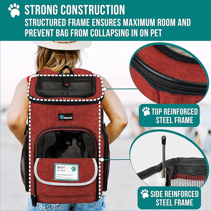 PetAmi Dog Backpack Carrier, Airline Approved Cat Backpacks - Image 5