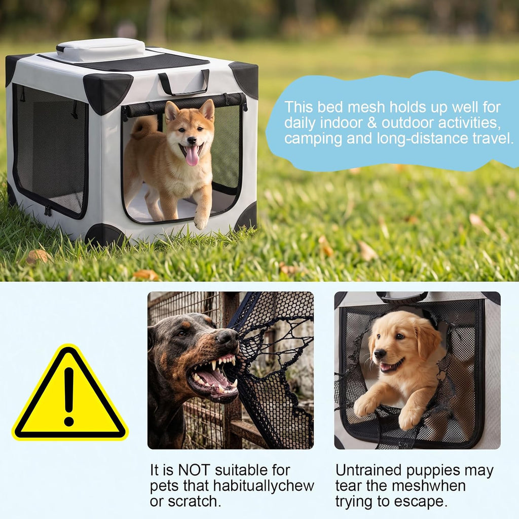 Portable Soft Large Dog Crate Collapsible Pet Travel Kennel L(36"x25"x25")