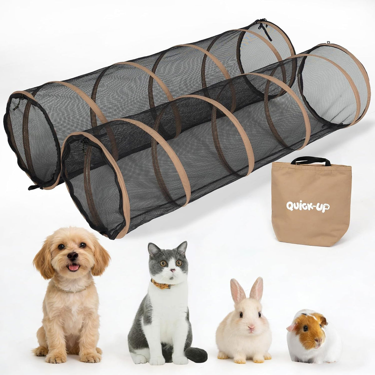 Cat Furniture for Indoor and Outdoor Playpen Portable Cat Tunnels, Kennel Enclosure,Portable Catio for Indoor Cats, Dogs & Small Animals,Easy Connected with Tents or Cubes,2 Packs