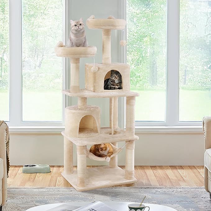 Yaheetech 62.5inches Cat Tree Cat Tower Kitten Condo - Image 9