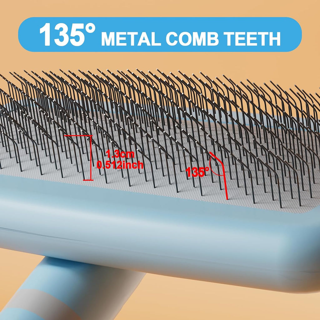 Blue Pet Slicker Brush for Short Haired Dogs&Cats 5.83in/14.8cm