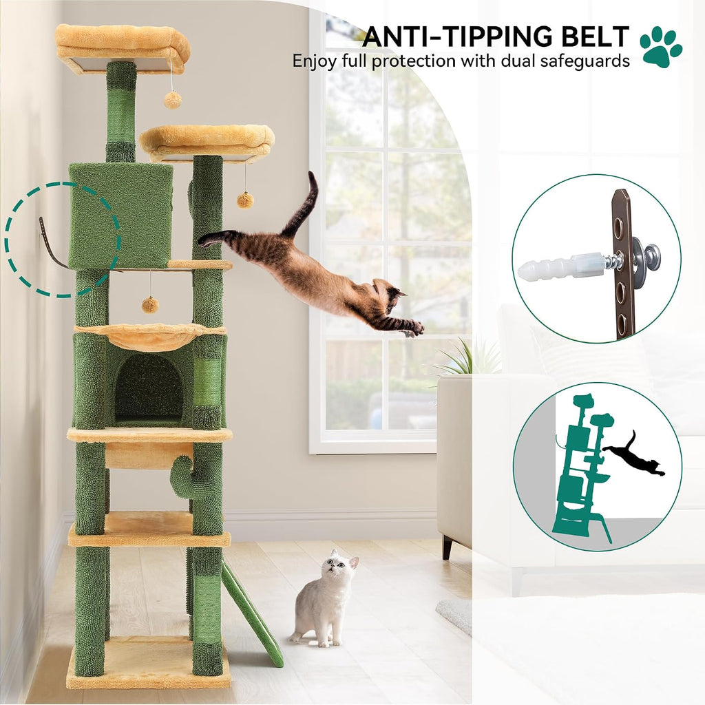 YITAHOME 76in Tall Cactus Cat Tree