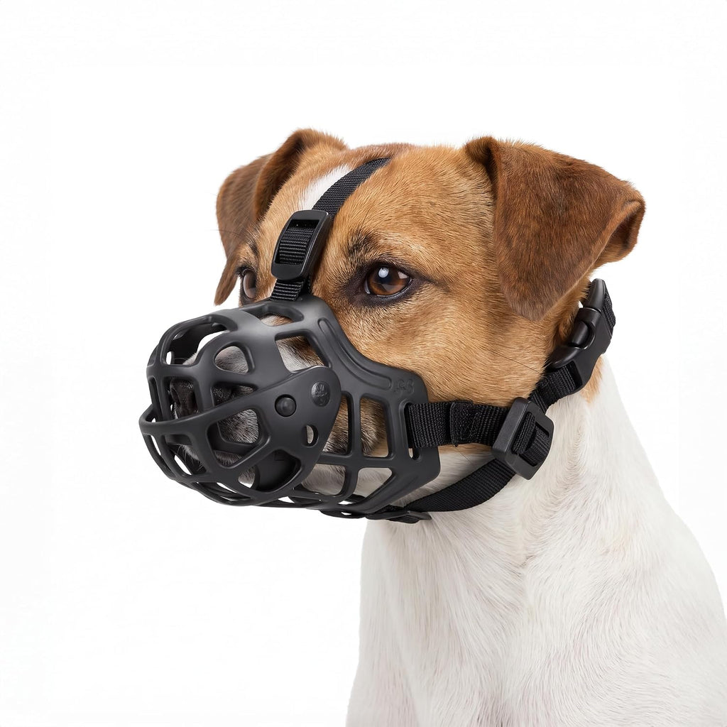 Basket Dog Muzzle: Adjustable Soft Dog Muzzles