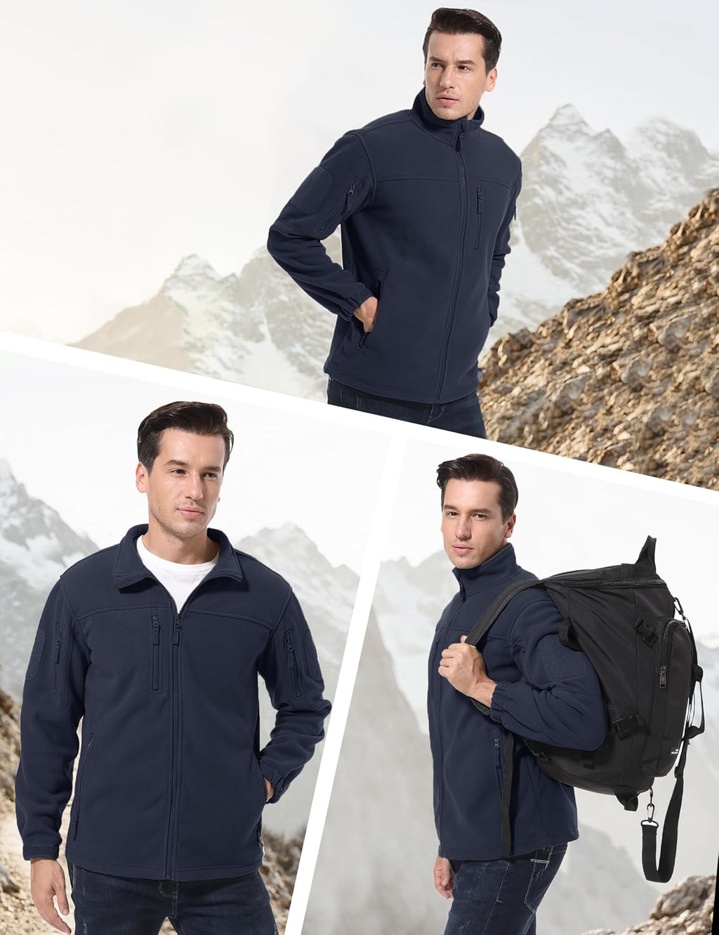 Men's Fleece Jacket Winter Warm Tactical Work Coat for Men