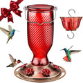 Kingsyard 24 Oz Glass Hummingbird Feeder for Outdoors