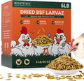 BUCATSTATE Dried Black Soldier Fly Larvae for Chickens and Ducks, 5LB