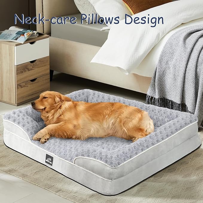 Orthopedic Dog Bed for Large Medium Sized, Washable Memory Foam Large Dog Bed - Image 7