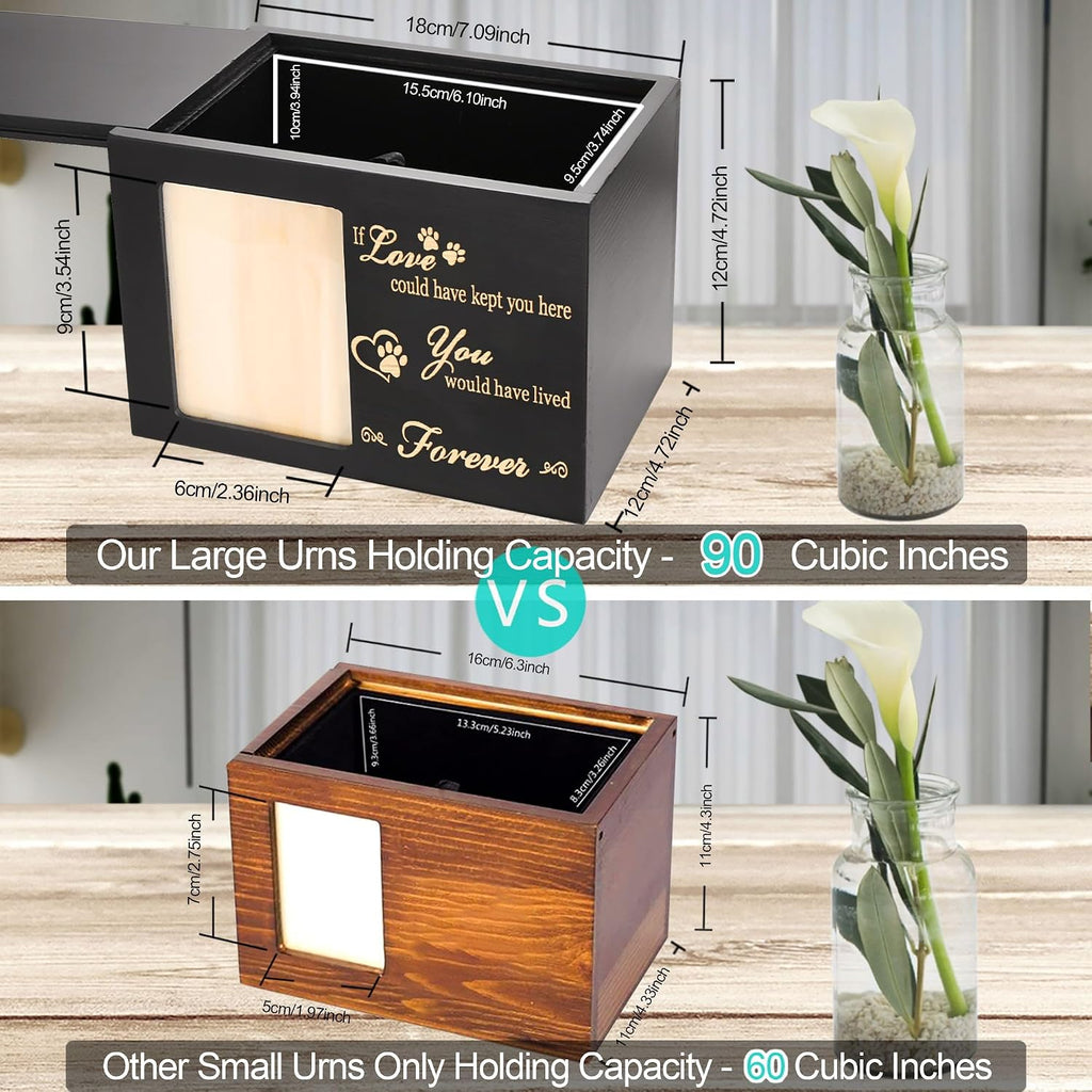 DGDCDV Pet Memorial Urns for Dogs Cats Ashes with Photo Frame