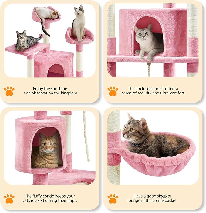 Yaheetech 79in Cat Tree Multi-Level Cat Tower - Image 3