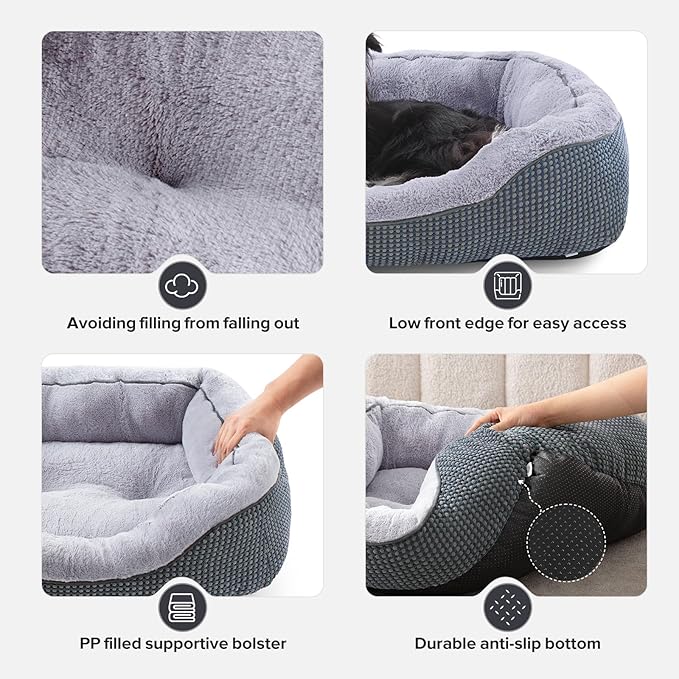 INVENHO Small Dog Bed Washable Orthopedic Calming Warming Durable Pet Bed - Image 7