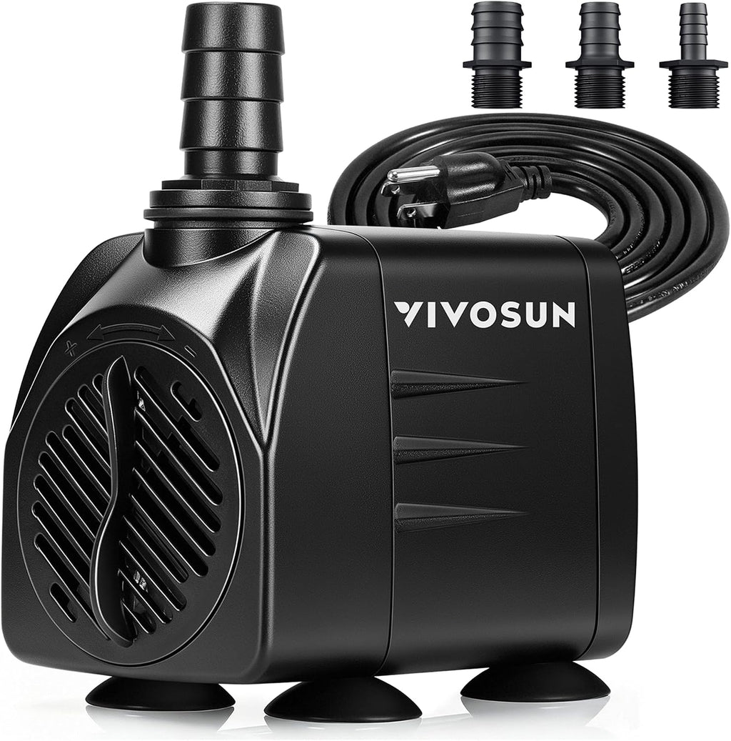 VIVOSUN 480GPH Submersible Water Pump, Fountain Pump with 7.2ft High Lift