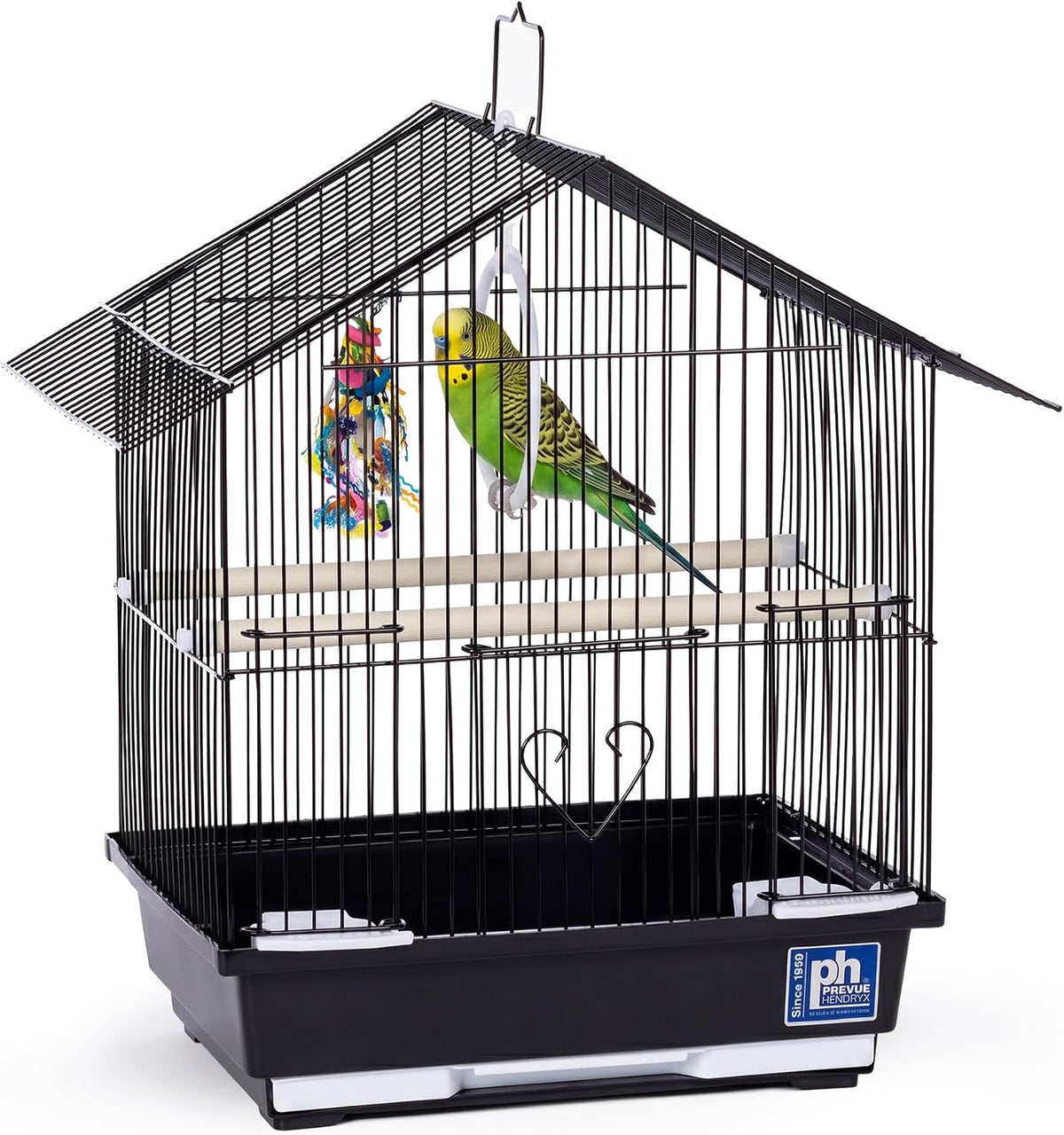 Prevue Pet Parakeet Manor Bird Cage with Handle Easy Storage - Black