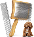 Long Pin Slicker Brush Set for Doodles, Poodles & Long Haired Dogs