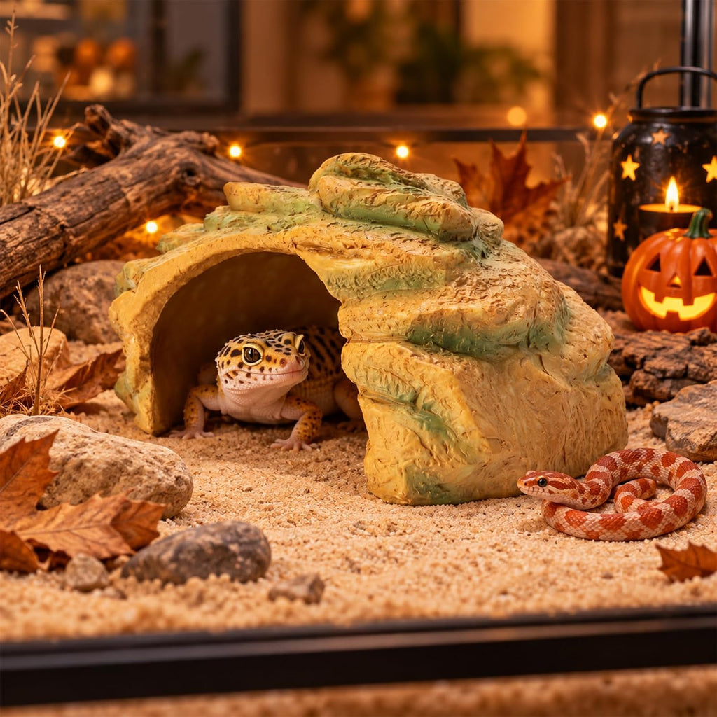 Terrarium Decor, Lizard Snake Reptile Hide, Reptile Hideout Cave