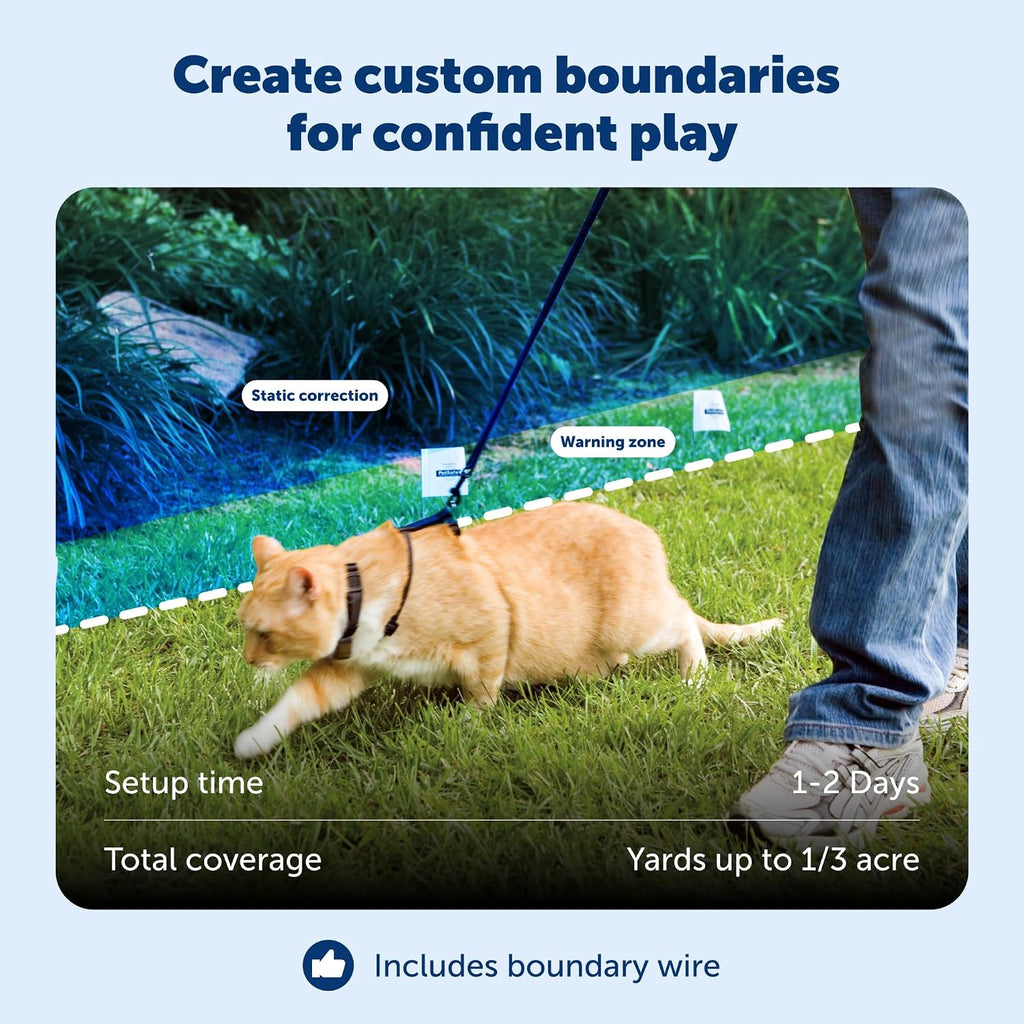 PetSafe In-Ground Pet Fence for Dogs and Cats Over 8 lb. - Waterproof Electric Dog Collar with Tone and Static Correction