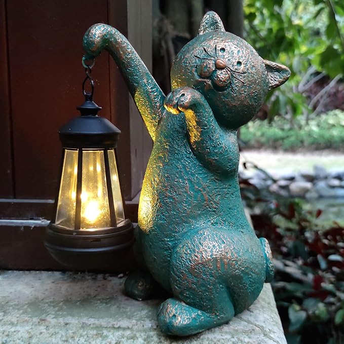 Cat Garden Statue Outdoor Décor by Unknown