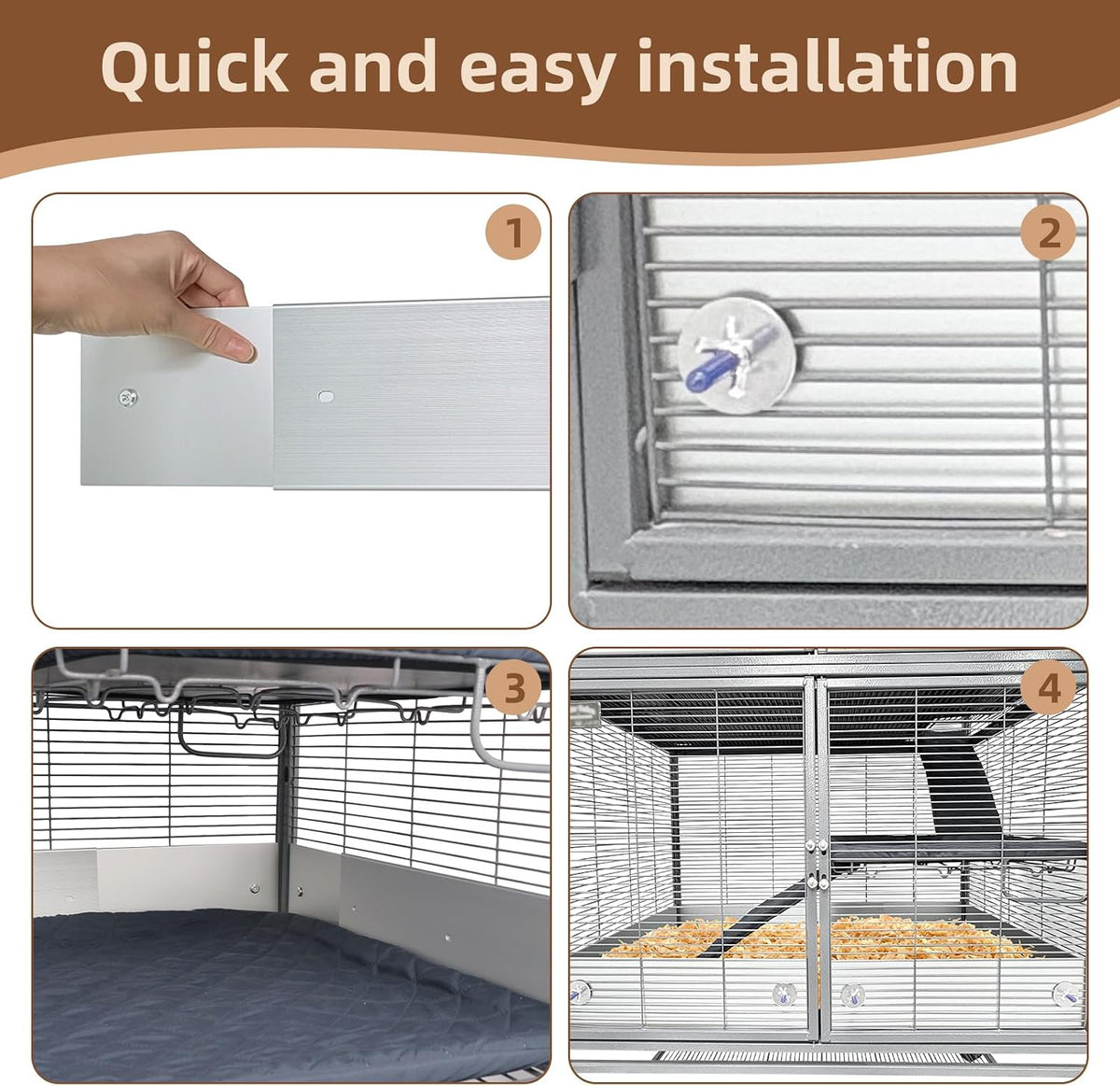 Anti-Rust Aluminum Scatter Guards for Ferret & Critter Nation Cages
