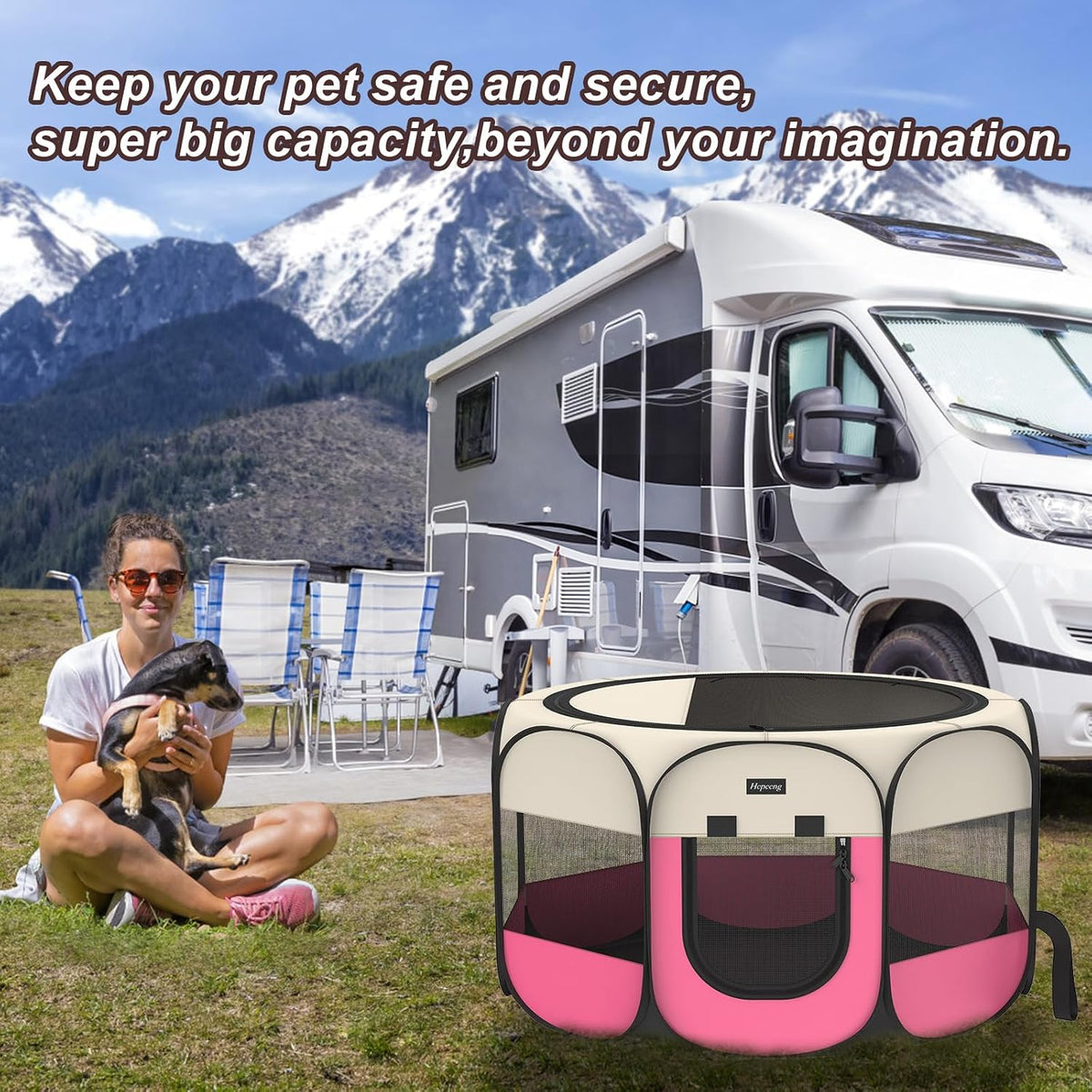 Portable Pet Playpen Puppy Pen Dog Tent Cat Playpen