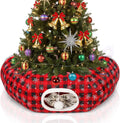 Arrowbash Cat Tunnel for Christmas Tree 3ft Snowflake Plaid Tree Skirt