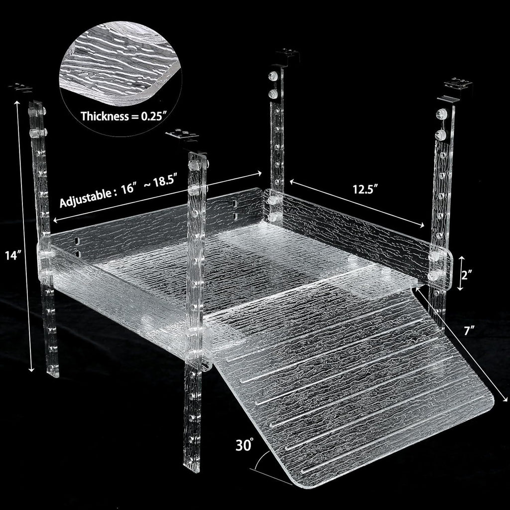 Hanging Floating Turtle Basking Platform Dock for 40 Breeder 75Gal Aquarium