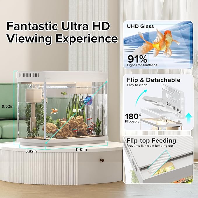 Fish Tank 2.4 Gallon Aquarium Kit - Image 7