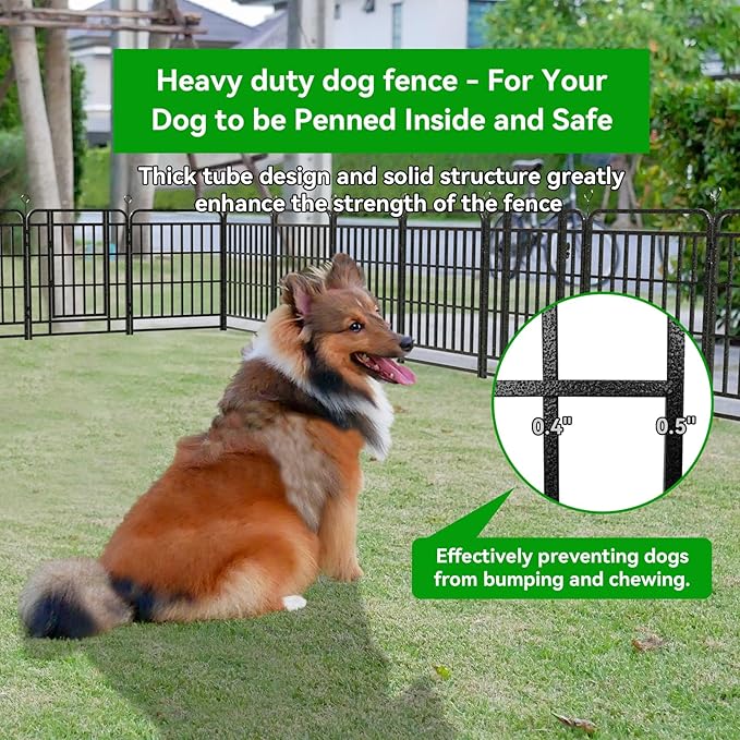 Dog Fence Outdoor 32 Piece Panels 32" Height, Square Steel Pipe - Image 6