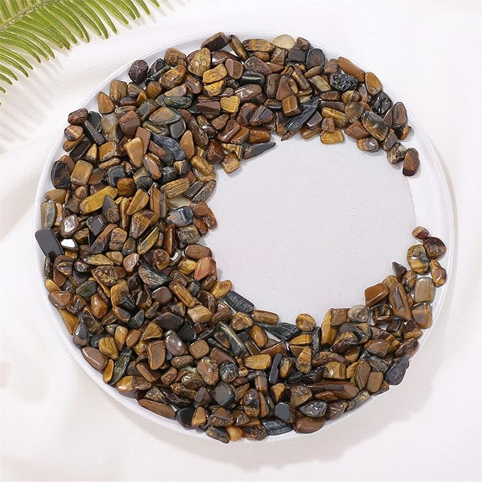 Tiger Eyes Aquarium Gravel Rocks Natural Tumbled Healing Crystal Chips Bulk - Image 7
