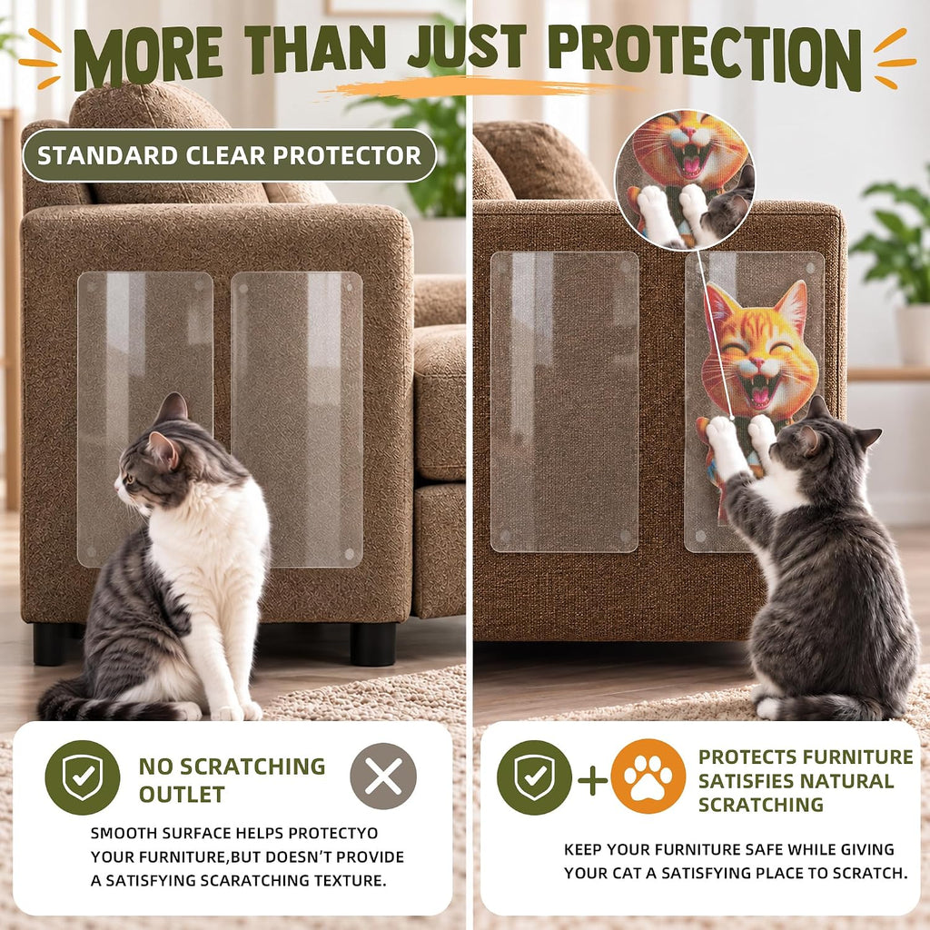 7 Pack Anti Cat Scratch Furniture Protector with Cat Scratcher pad