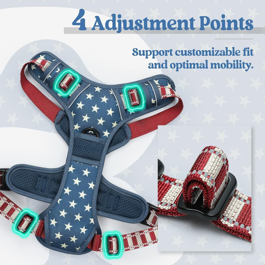 rabbitgoo Dog Harness, No Pull for Large Dogs with 2 Leash Clips, Pet Vest