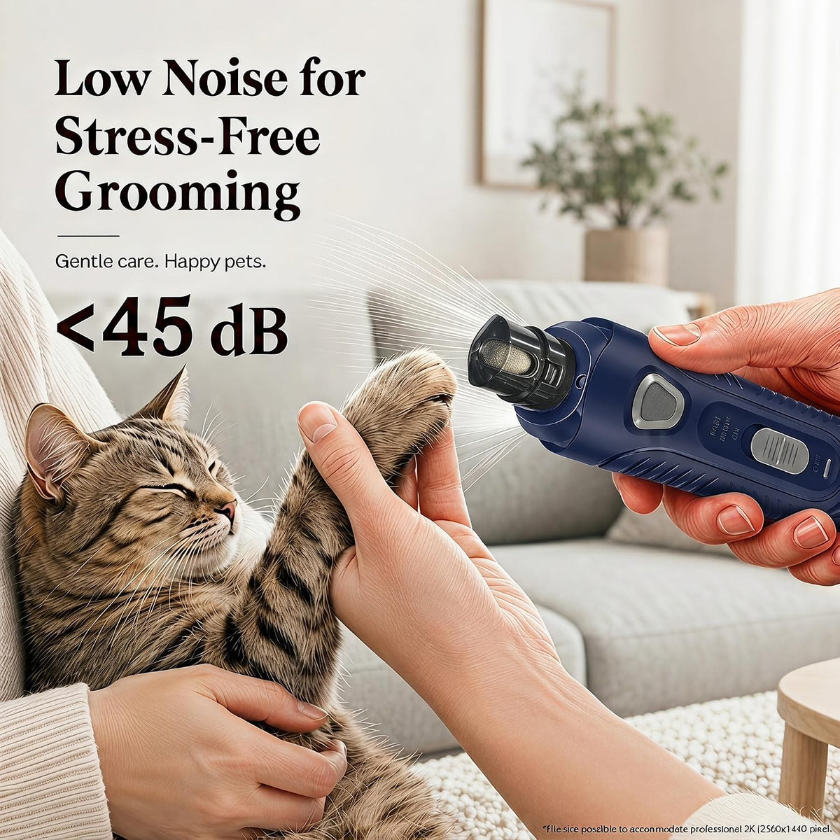 Dog Nail Grinder Whisper Quiet LED & Safe for Sensitive Dogs Cats
