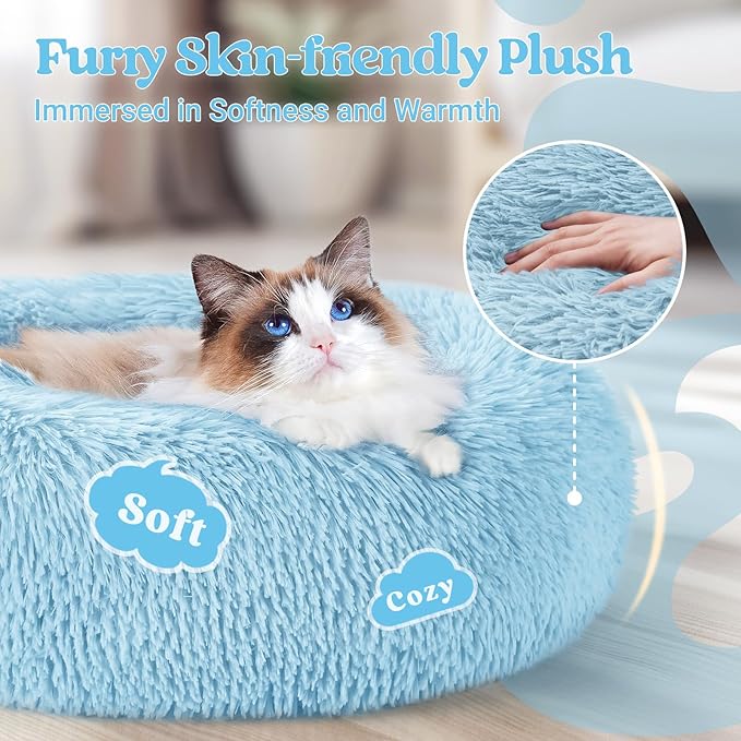 rabbitgoo Cat Beds for Indoor Cats, 20 inches Cat Bed Machine Washable - Image 2