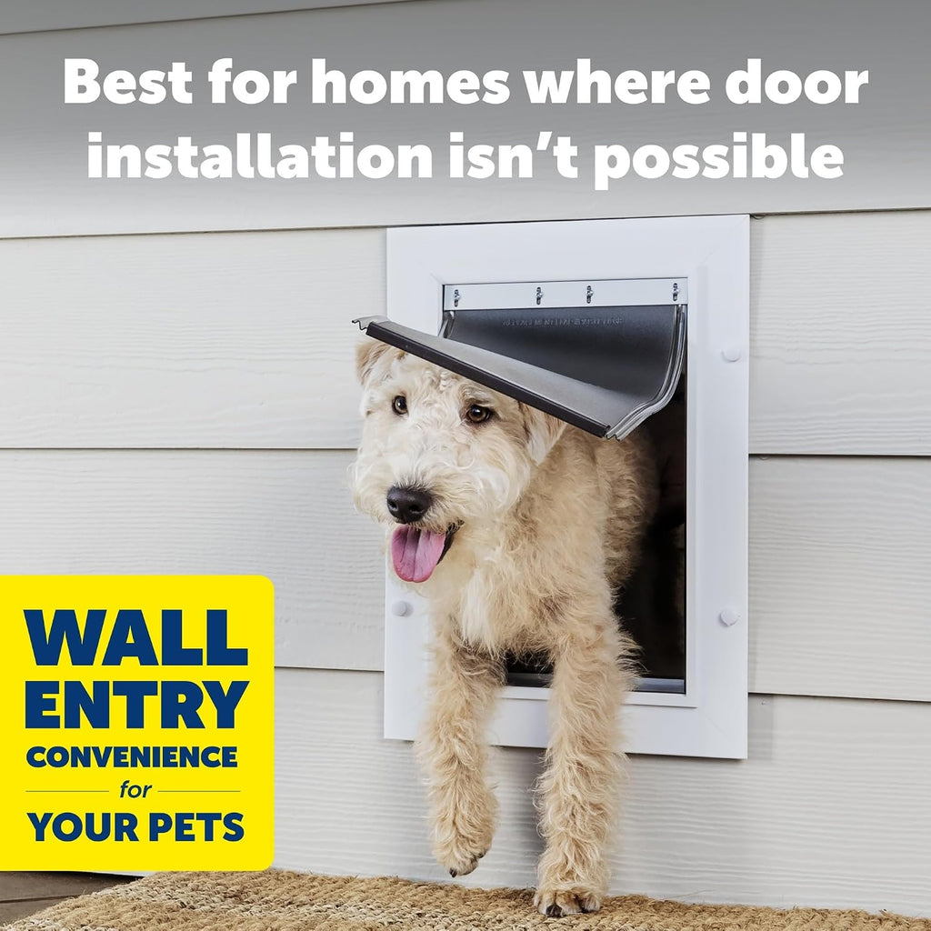 PetSafe Wall Entry Pet Door, Telescoping, Dogs up to 15 lb, Small