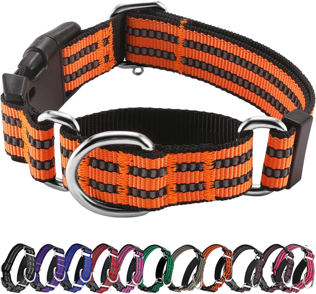 Martingale Collar for Dogs,Reflective Escape Proof,Coffee Brown,S