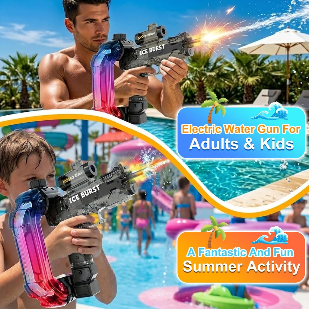 Electric Water Gun Toy, Transparent Automatic Watergun for Adult Kid