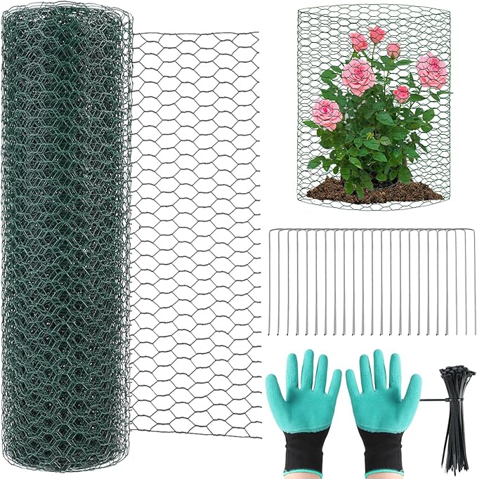 CIEOVO 32.8ft × 15.74 inches Wire Plant Protector from Animals, Metal Mesh by CIEOVO