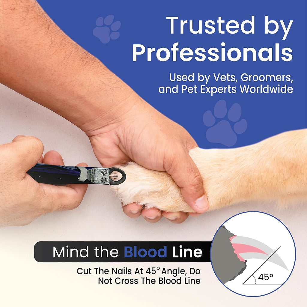 Resco Guillotine Dog Nail Clippers for Large Dogs, Electric Blue