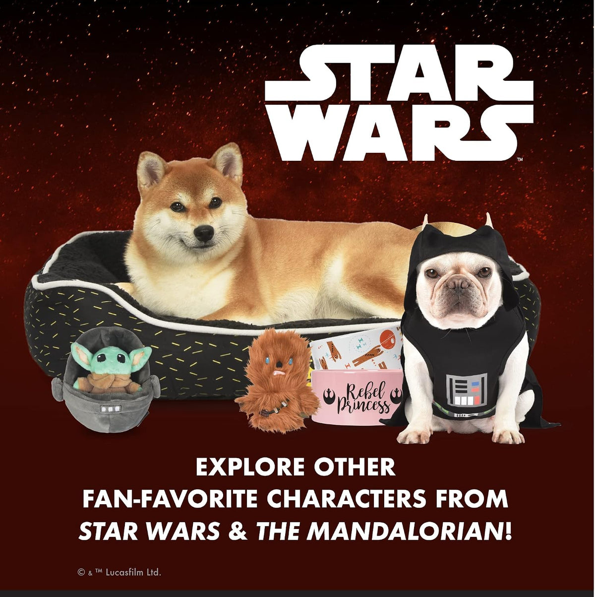 STAR WARS for Pets ValentInche Boba Fett Bounty Heart Dog Toy, 9 Inch