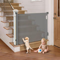 Retractable Baby Gate for Stairs, Automatic Tension, One-Hand Operation by Unknown