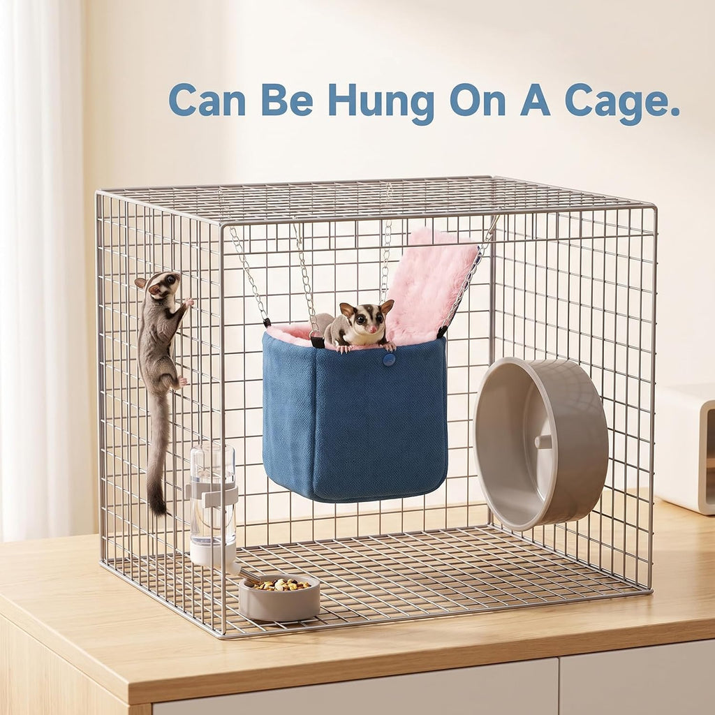 Sugar Glider Pouch, Rat Hanging Bed, Warm Pouch for Cage Sleeping Nest Bed