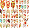 Abbylike 50 Pcs Fall Thanksgiving Dog Maple Leaves Bandanas Bulk Bandanas by Abbylike