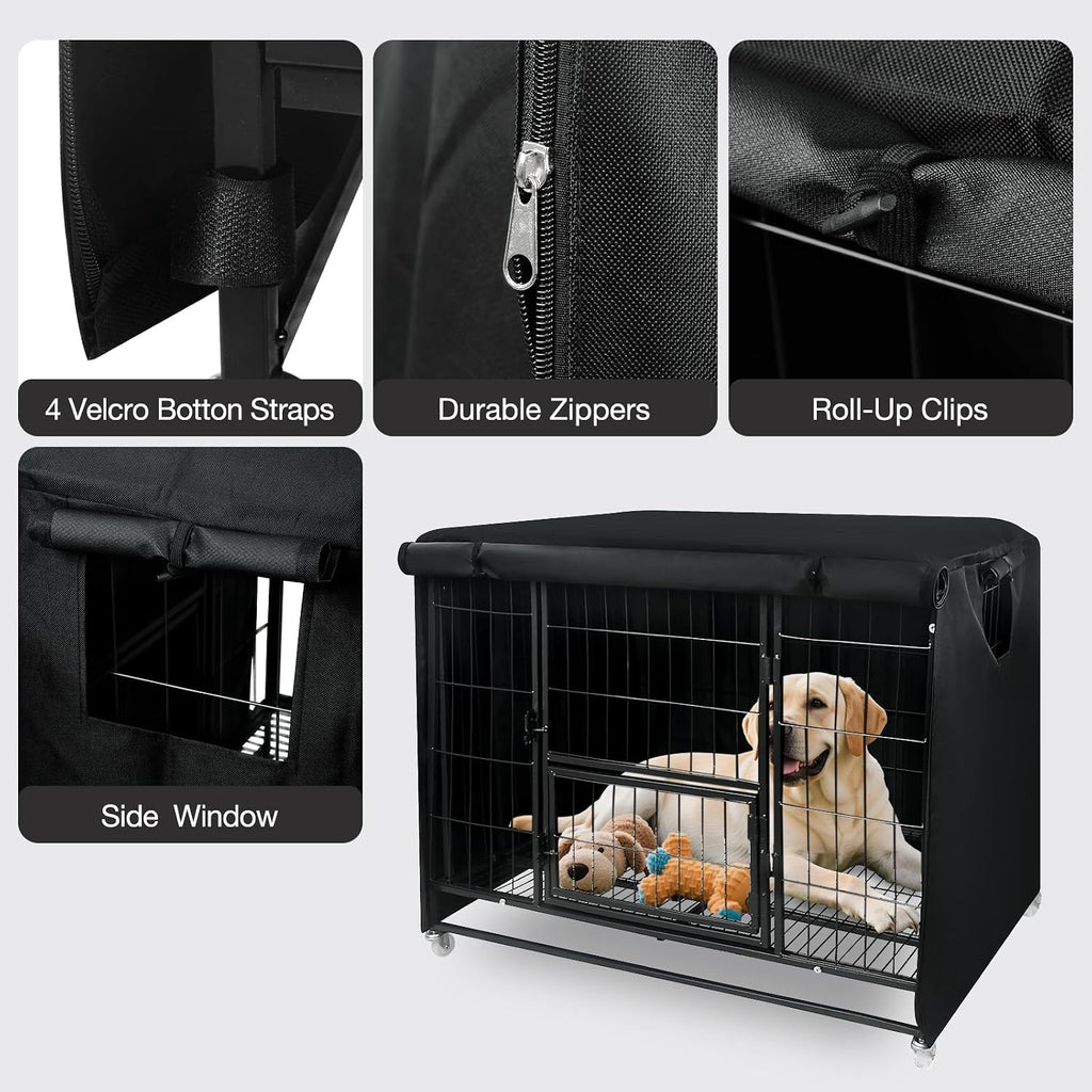 54 Inch Heavy Duty Dog Crate Cover for Dog Cages 900D Oxford (Cover Only)