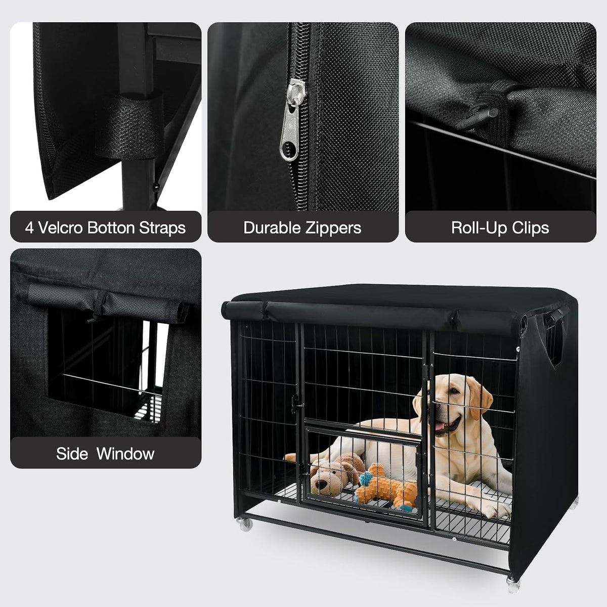 54 Inch Heavy Duty Dog Crate Cover for Dog Cages 900D Oxford (Cover Only)
